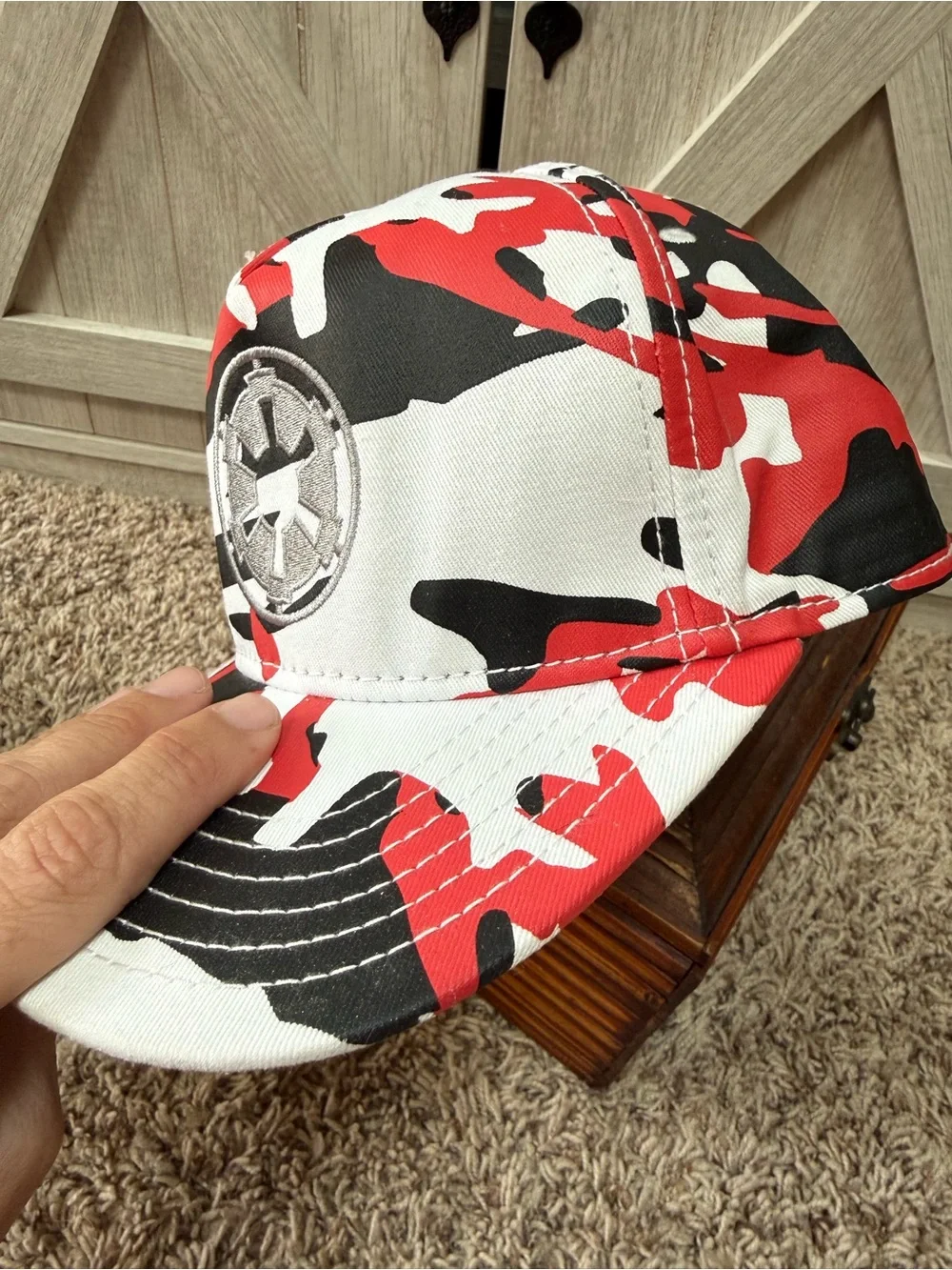 Star Wars Galactic Empire Red Camo Snapback Hat - Like New